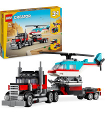 Lego Creator 3in1 - Autocarro con elicottero - Lego 31146 un camion trasportatore o un elicottero o aereo 270pz Anni 7+