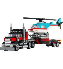 Lego Creator 3in1 - Autocarro con elicottero - Lego 31146 un camion trasportatore o un elicottero o aereo 270pz Anni 7+