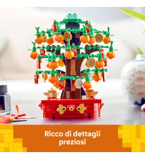 Lego The Botanical Collection - L’albero dei soldi - Lego 40648 Capodanno lunare  con mandarini,buste,monete 336pz Anni 9+