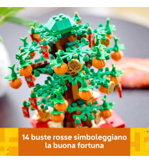 Lego The Botanical Collection - L’albero dei soldi - Lego 40648 Capodanno lunare  con mandarini,buste,monete 336pz Anni 9+