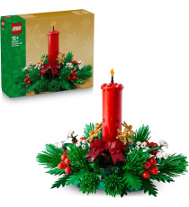Lego Natale - Decorazione da tavolo natalizia - Lego 40743 centro tavolo con Bacche, Stelle e Fogliame 433pz Anni 12+