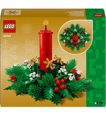 Lego Natale - Decorazione da tavolo natalizia - Lego 40743 centro tavolo con Bacche, Stelle e Fogliame 433pz Anni 12+