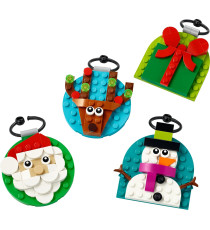 Lego Natale - Selezione di decorazioni natalizie - Lego 40744 Babbo Natale, Pupazzo di Neve,Renna,Pacco 153pz Anni 6+