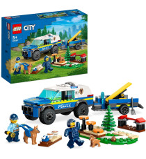 Lego City - Addestramento cinofilo mobile - Lego 60369 con Percorso a Ostacoli, SUV Polizia,Rimorchio, 2 Animali Anni 5+ 197pz