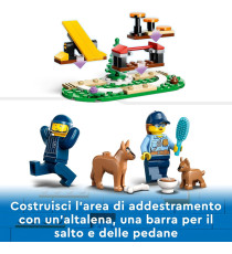 Lego City - Addestramento cinofilo mobile - Lego 60369 con Percorso a Ostacoli, SUV Polizia,Rimorchio, 2 Animali Anni 5+ 197pz