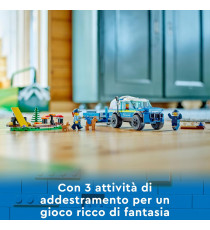 Lego City - Addestramento cinofilo mobile - Lego 60369 con Percorso a Ostacoli, SUV Polizia,Rimorchio, 2 Animali Anni 5+ 197pz