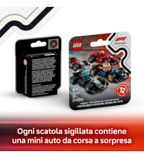 Lego Minifigures - Monoposto di F1 da collezione - Lego 71049 Scatola con 1 di 12 Modelli di Auto da Corsa casuale Anni 6+ 29pz