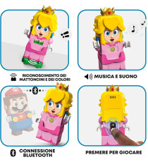 Lego Super Mario - Starter Pack Avventure di Peach - Lego 71403 con Principessa Interattiva,Toad Giallo,Lemmy Anni 6+ 354pz