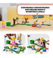 Lego Super Mario - Starter Pack Avventure di Peach - Lego 71403 con Principessa Interattiva,Toad Giallo,Lemmy Anni 6+ 354pz