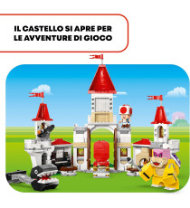 Lego Super Mario - Battaglia con Roy al Castello di Peach - Lego 71435 con personaggi Nintendo, Torre e Catapulta Anni 7+ 738pz