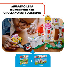 Lego Super Mario - Battaglia con Roy al Castello di Peach - Lego 71435 con personaggi Nintendo, Torre e Catapulta Anni 7+ 738pz