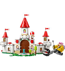 Lego Super Mario - Battaglia con Roy al Castello di Peach - Lego 71435 con personaggi Nintendo, Torre e Catapulta Anni 7+ 738pz