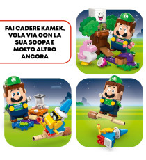 Lego Super Mario - Avventure di LEGO Luigi interattivo - Lego 71440 con 4 Personaggi Nintendo e Baby Yoshi Rosa Anni 6+ 210pz