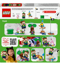 Lego Super Mario - Avventure di LEGO Luigi interattivo - Lego 71440 con 4 Personaggi Nintendo e Baby Yoshi Rosa Anni 6+ 210pz