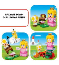 Lego Super Mario - Avventure di LEGO Peach interattiva - Lego 71441 con la Principessa e un Toad Giallo Anni 6+ 208pz