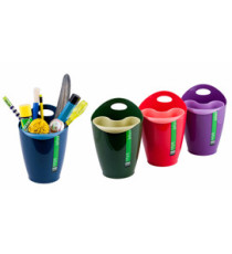 Bicchiere portapenne 2 in 1 - 8 x 17 cm - mix 4 colori - Lebez