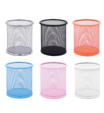 Bicchieri portapenne - rete metallica colorata - 8,5 x 10 cm - Lebez - conf. 6 pezzi