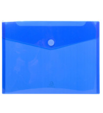 Busta a tasca con chiusura in velcro - PPL - 24 x 32 cm - blu/trasparente - Exacompta