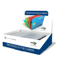 Busta porta card - 5,8 x 8,7 cm - 2 tasche - trasparente - Sei Rota