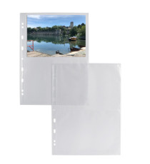 Buste forate Atla FT porta foto e cartoline - 4 spazi 15 x 21 cm - trasparente - Sei Rota - conf. 10 pezzi