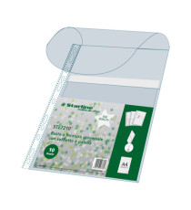 Buste forate con soffietto e patella - spessore 25 mm - liscio - 21 x 30 cm - trasparente - Starline