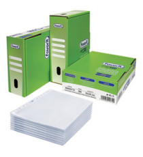 Buste forate La 500 - Linear - liscio - 22 x 30 cm - trasparente - Favorit - conf. 500 pezzi