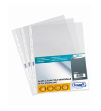 Buste forate Special PP - Linear - buccia - 23 x 33 cm - trasparente - Favorit - conf. 50 pezzi