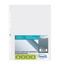 Buste forate Special PP - Superior - liscio - 23 x 33 cm - trasparente - Favorit - conf. 25 buste