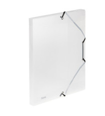 Cartella 3 lembi con elastico angolare Lumina - 24 x 32cm - dorso 2,5 cm - PP - trasparente - Favorit