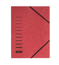 Cartella con elastico - in cartoncino - A4 - rosso - Pagna