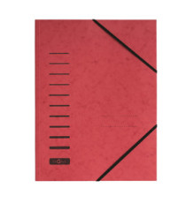Cartella con elastico - in cartoncino - A4 - rosso - Pagna