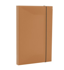 Cartella progetto con elastico HOLOS - 34,5 x 23,5 cm - dorso 3 cm - marrone - Fellowes
