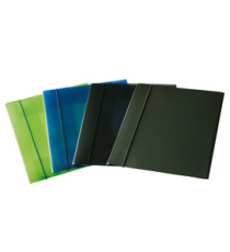 Cartellina con elastico - PPL - 3 lembi - 23,5 x 34,5 cm - trasparente verde - Fellowes