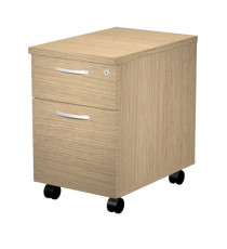 Cassettiera Agorà - 1 cassetto + 1 classificatore - con ruote - 44 x 60 x 60 cm - rovere