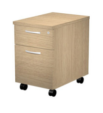 Cassettiera Agorà - 1 cassetto + 1 classificatore - con ruote - 44 x 60 x 60 cm - rovere