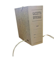 Faldone - legacci incollati - per Gazzetta Ufficiale - juta - 31 x 22 cm - dorso 10 cm - paglia - Brefiocart