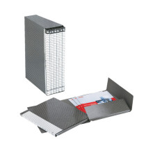 Gruppo Delso Line - 25 x 32 cm - 6 cartelle 2 lembi - con custodia - dorso 1,5 cm - grigio - Esselte