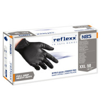 Guanti in nitrile N85B - ultra resistenti - tg XXL - nero - Reflexx - conf. 50 pezzi