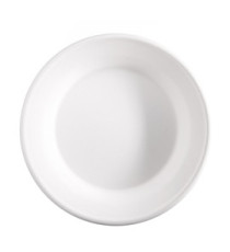 Piatto fondo monouso - rotondo - 680 ml - canna da zucchero - bianco - Signor Bio - conf. 50 pezzi