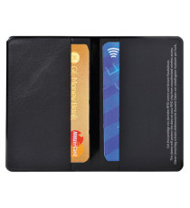 Portadocumenti RFID Hidentity Doppio per bancomat/carta di credito - PVC - 9,5 x 6 cm - nero - Exacompta