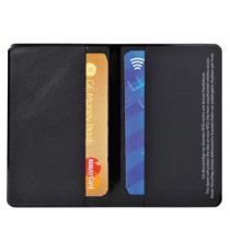 Portadocumenti RFID Hidentity Doppio per bancomat/carta di credito - PVC - 9,5 x 6 cm - nero - Exacompta