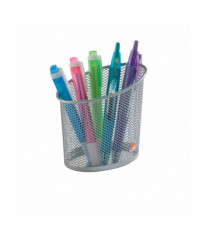 Portapenne Mesh - rete metallica - 10,5 x 7,3 x 10,3 cm - argento - Alba