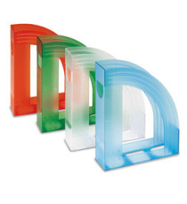 Portariviste E803 - 24,5 x 30 cm - dorso 7,5 cm - trasparente rosso - Fellowes