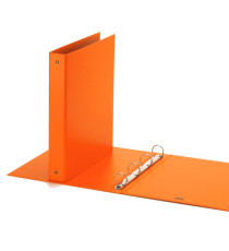 Raccoglitore Europa - 22 x 30 cm - 4 anelli tondi 30 mm - dorso 4 cm - arancio - Favorit