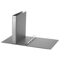 Raccoglitore Europa - 22 x 30 cm - 4 anelli tondi 30 mm - dorso 4 cm - grigio metallizzato - Favorit