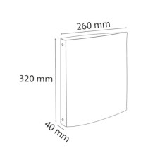 Raccoglitore foderato in PP - A4 - 2 anelli tondi 30 mm - dorso 4 cm - blu scuro - Exacompta