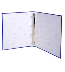 Raccoglitore foderato in PP - A4 - 4 anelli tondi 30 mm - dorso 4cm - blu scuro - Exacompta