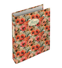 Raccoglitore Nature Flowers - A5 - 4 anelli da 30mm - dorso 3 cm - Pigna