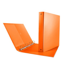 Raccoglitore Nettuno - 22 x 30 cm - 4 anelli a R 30 mm - dorso 3,5 cm - arancio - Sei Rota