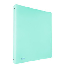 Raccoglitore Pastel - 22 x 30 cm - 4 anelli tondi 30 mm - PP - celeste - Favorit